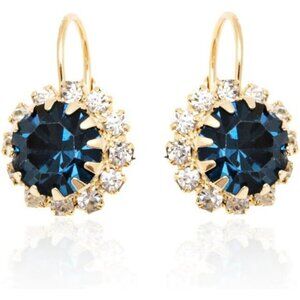 Crystal Flower 18k Gold Plated Earrings Cute Summer Earrings